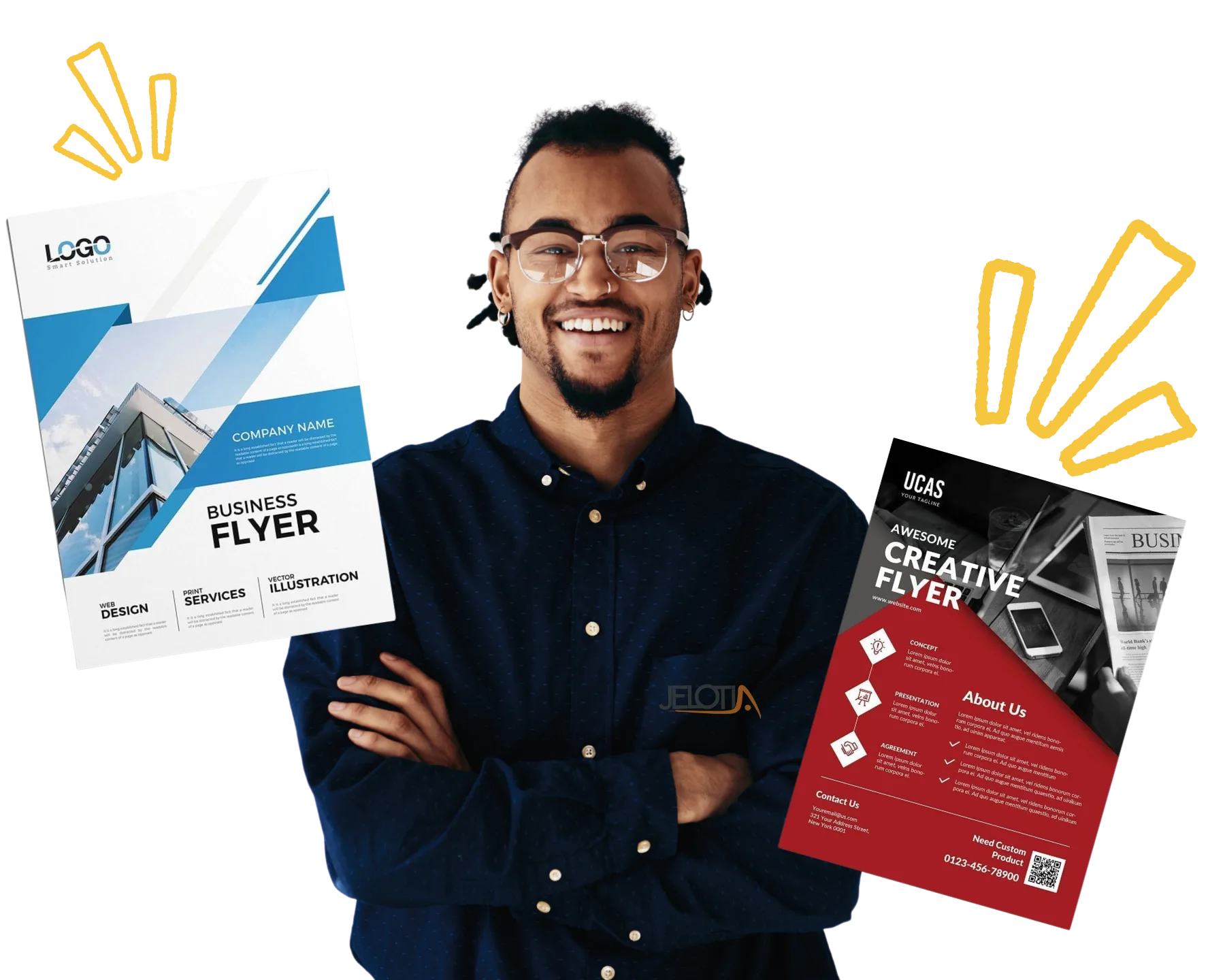 Jelotia - Flyers services Banner
